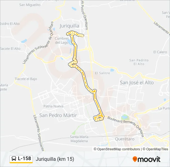 L-158 Bus Line Map