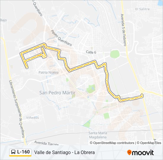 L-160 Bus Line Map