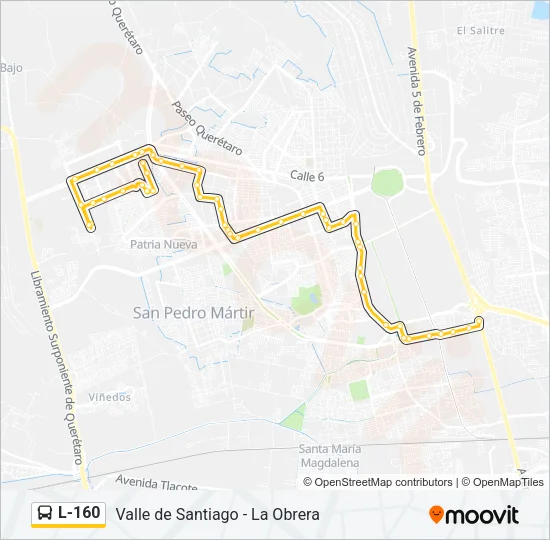 L-160 Bus Line Map