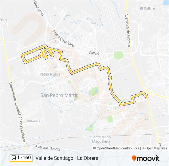 L-160 Bus Line Map