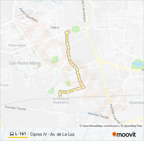 L-161 Bus Line Map