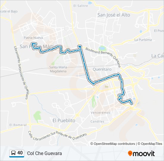 40 bus Line Map