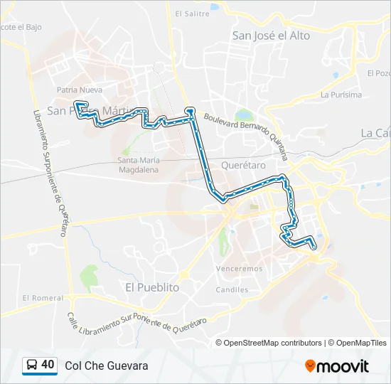 40 Bus Line Map