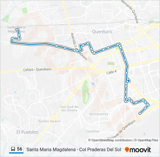 56 Bus Line Map