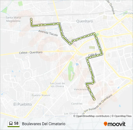 58 Bus Line Map