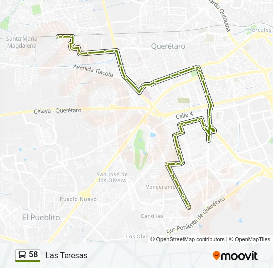 58 Bus Line Map