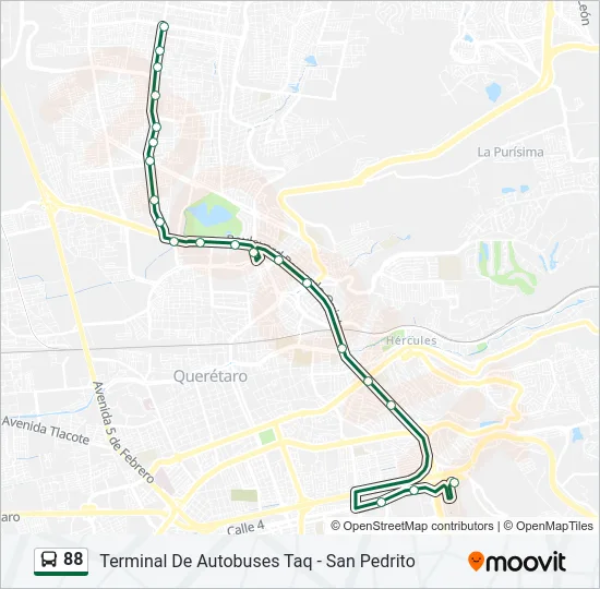 88 Bus Line Map