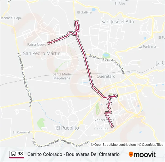 98 Bus Line Map