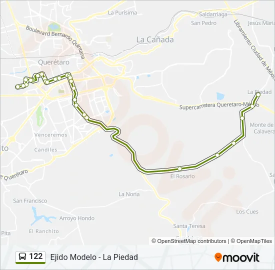 122 Bus Line Map