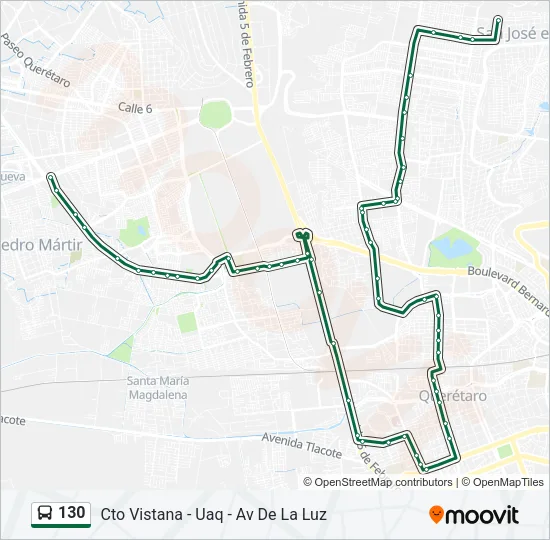 130 Bus Line Map