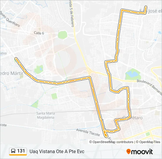 131 Bus Line Map