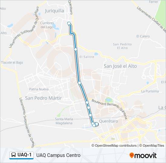 UAQ-1 Bus Line Map