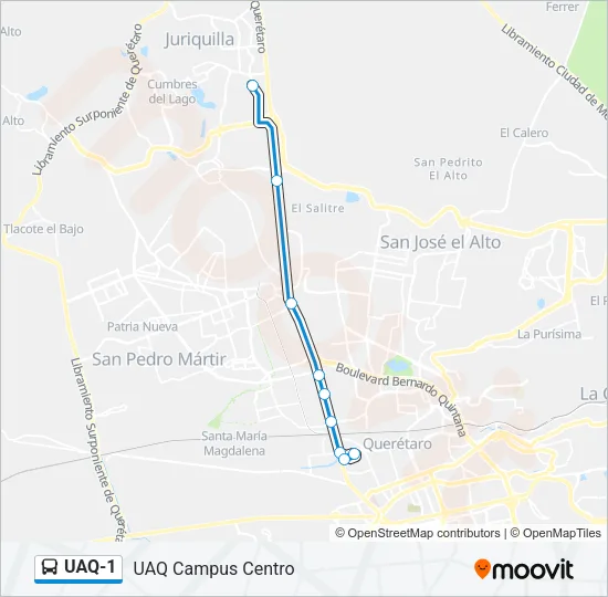 UAQ-1 Bus Line Map