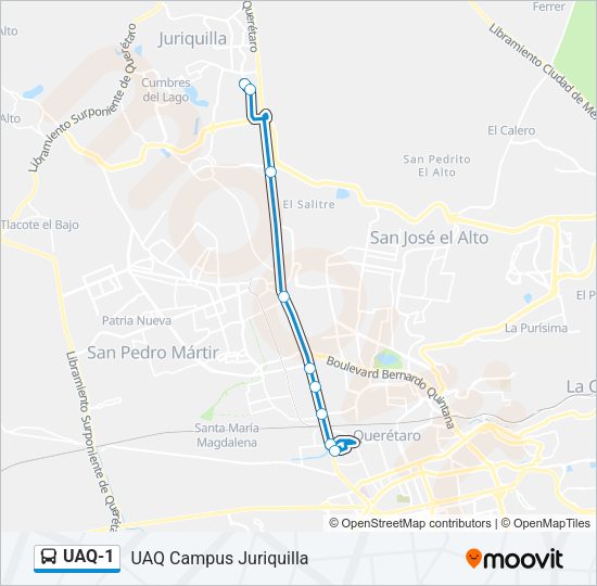 UAQ-1 Bus Line Map