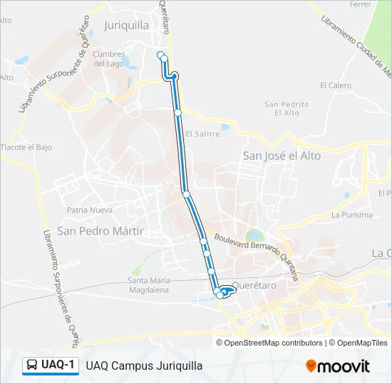 UAQ-1 Bus Line Map