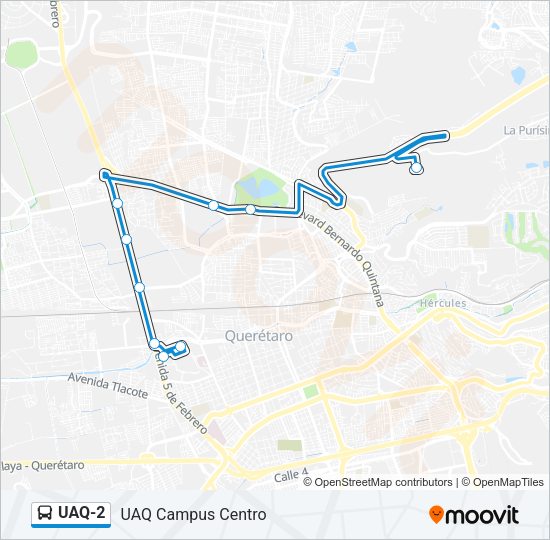 UAQ-2 Bus Line Map