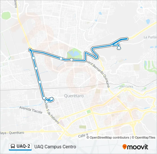 UAQ-2 Bus Line Map