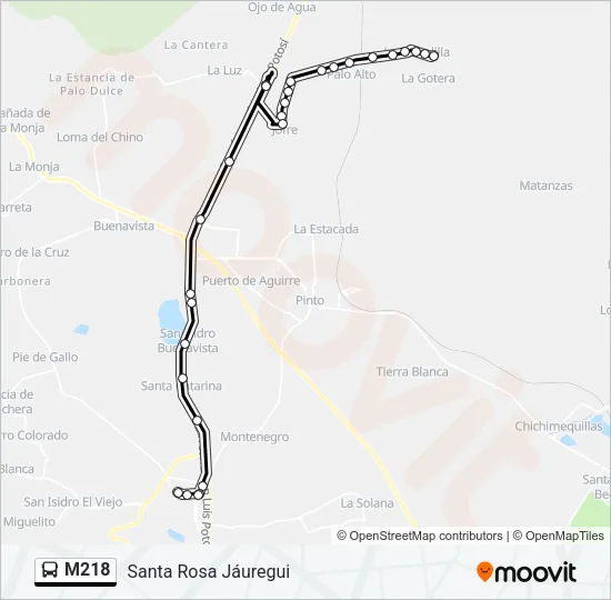 M218 Bus Line Map