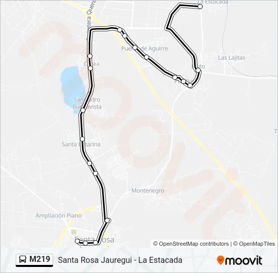 M219 Bus Line Map
