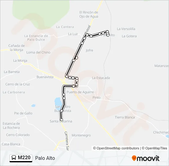 M220 Bus Line Map