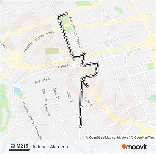 M215 Bus Line Map