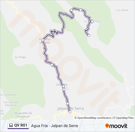 QV R01 Bus Line Map