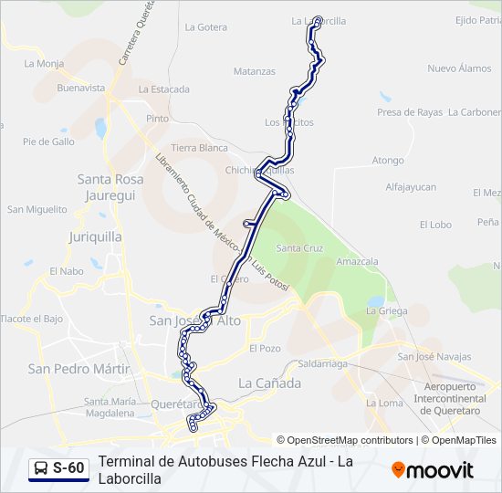 S-60 Bus Line Map