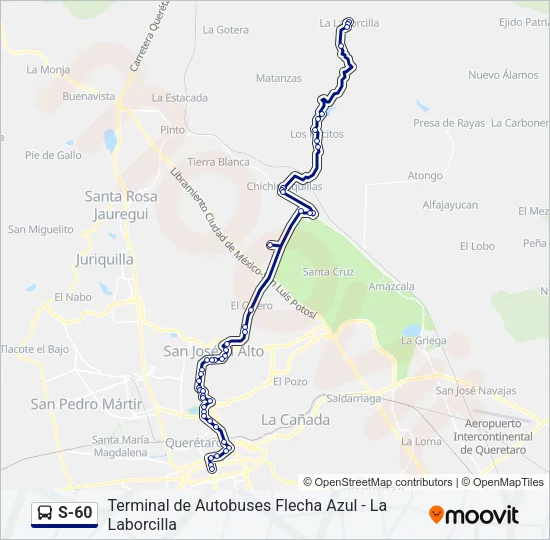 S-60 Bus Line Map