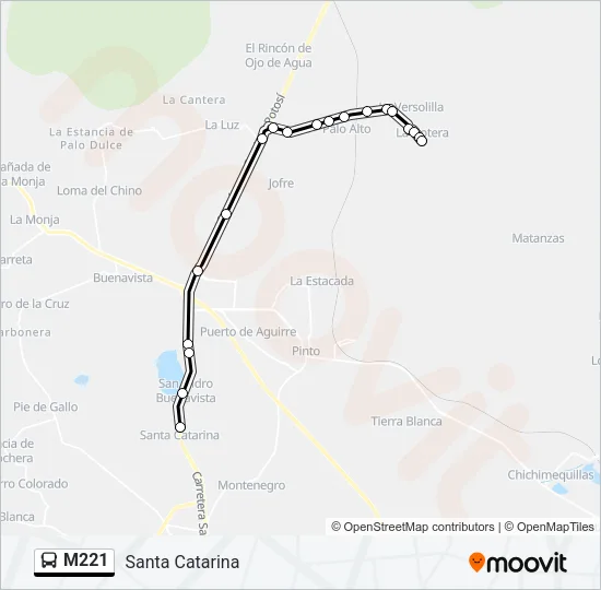 M221 Bus Line Map