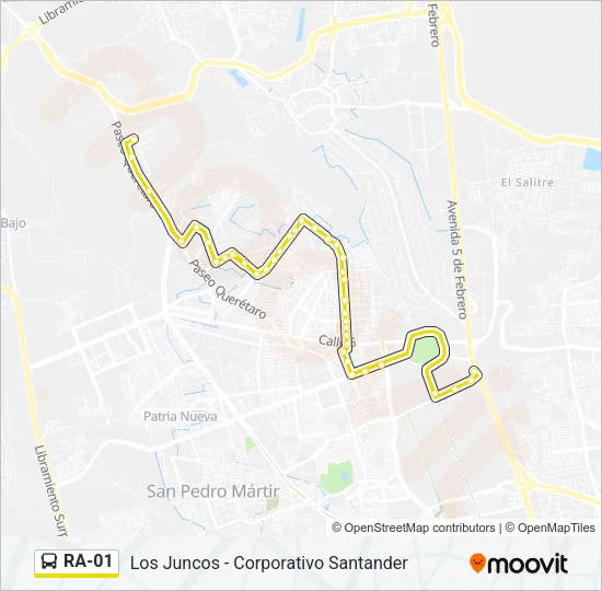 RA-01 Bus Line Map