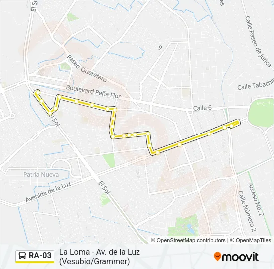 RA-03 Bus Line Map