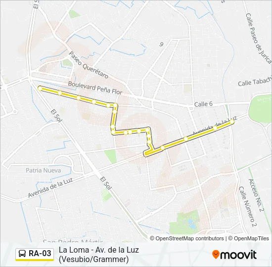 RA-03 Bus Line Map