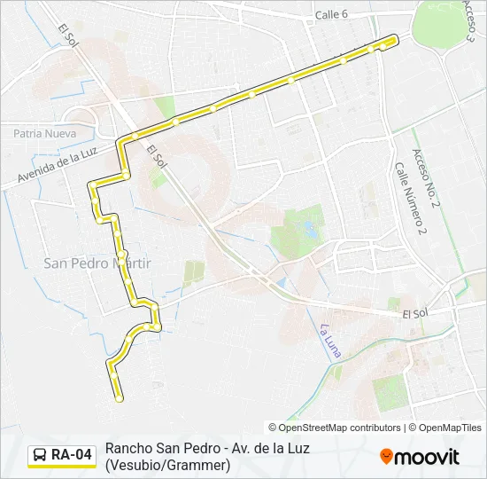 RA-04 Bus Line Map