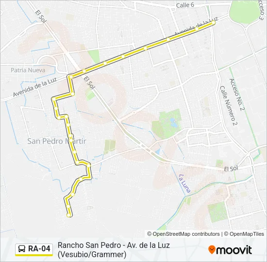 RA-04 Bus Line Map