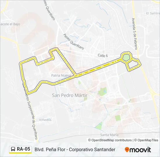 RA-05 Bus Line Map
