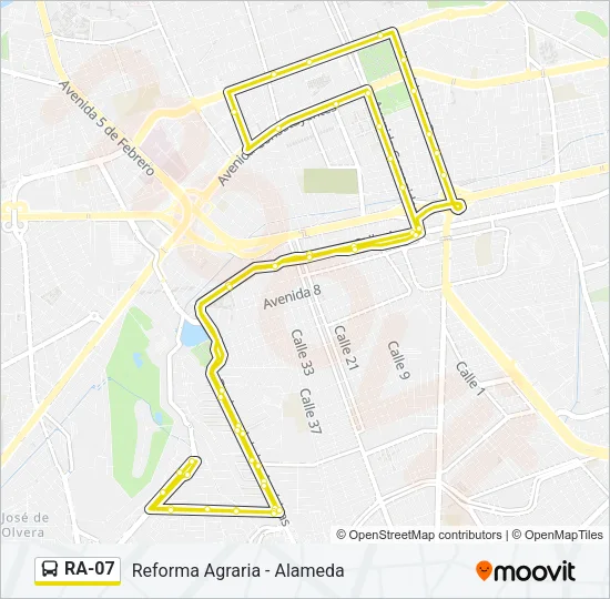 RA-07 Bus Line Map