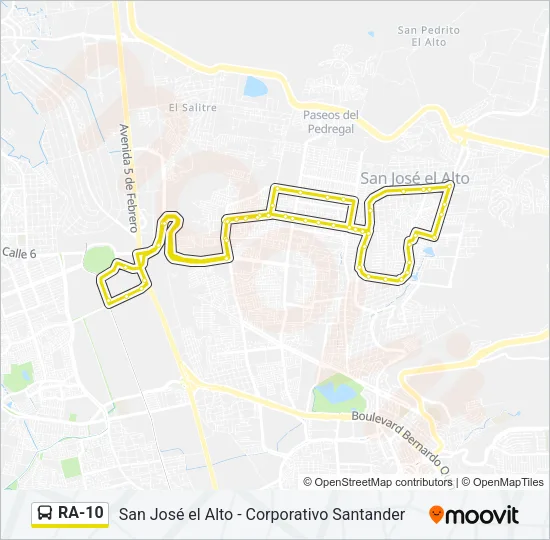RA-10 Bus Line Map