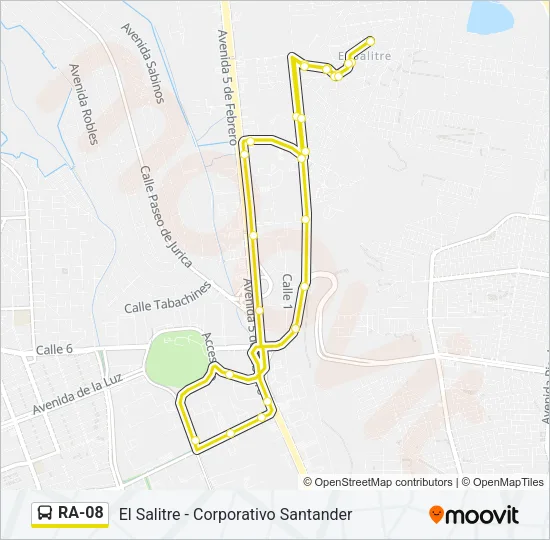 RA-08 Bus Line Map