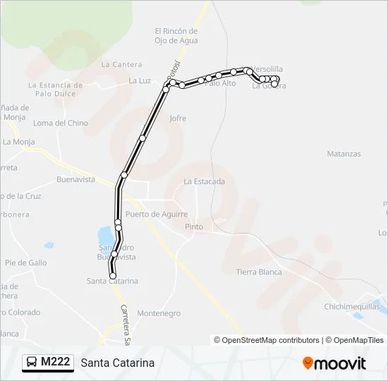 M222 Bus Line Map