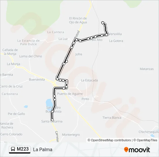 M223 Bus Line Map