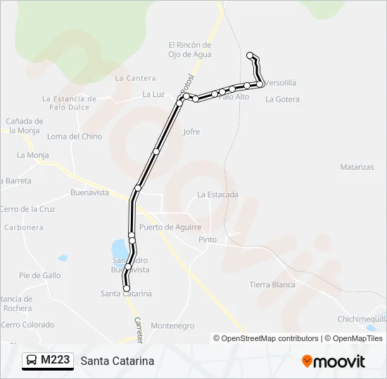 M223 Bus Line Map