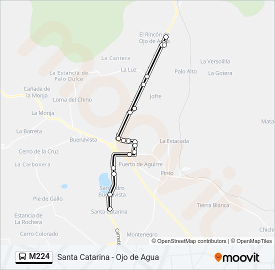 M224 Bus Line Map
