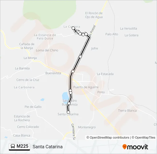 M225 Bus Line Map