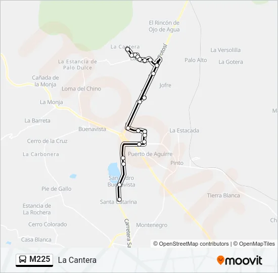 M225 Bus Line Map