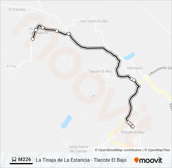 M226 Bus Line Map