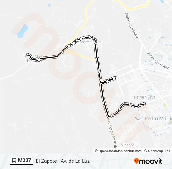 M227 Bus Line Map