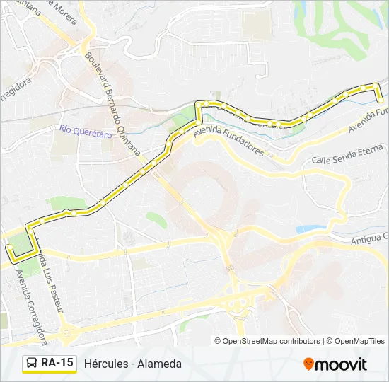 RA-15 Bus Line Map