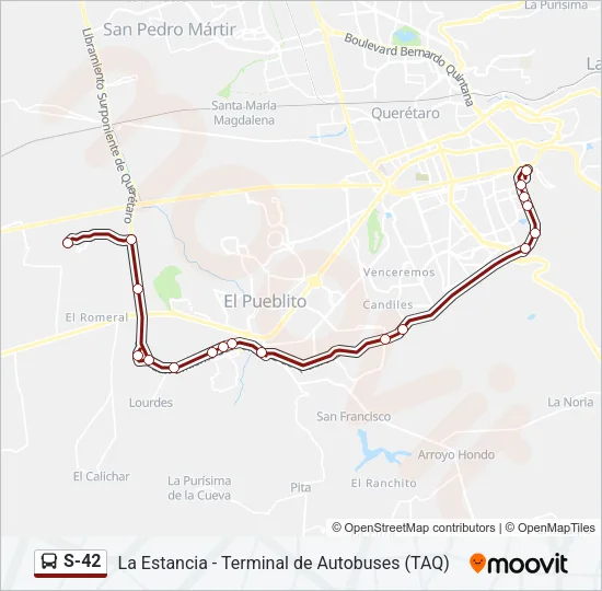 S-42 Bus Line Map