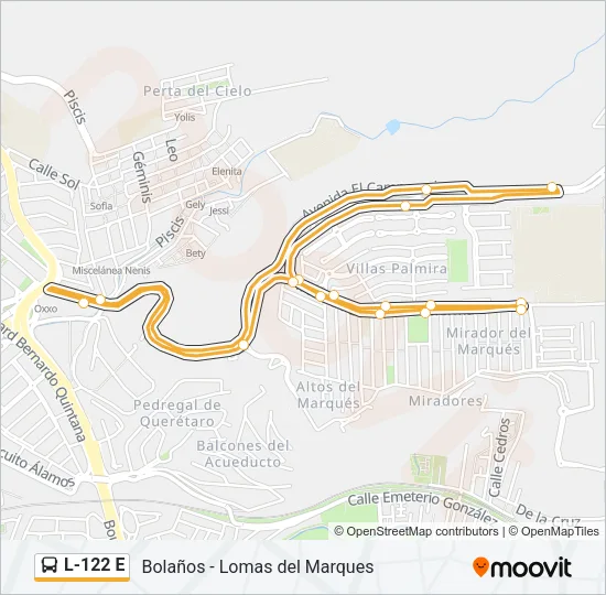 L-122 E Bus Line Map