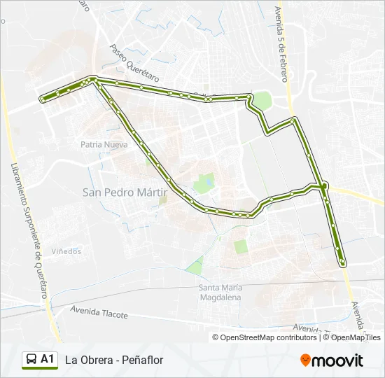 A1 Bus Line Map